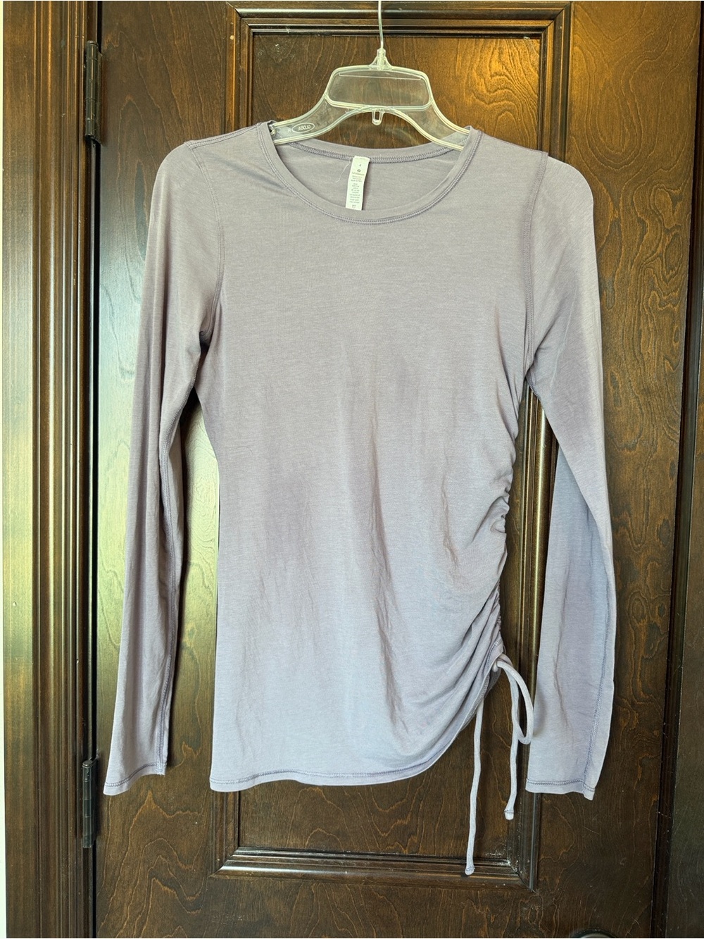 lululemon athletica Muted Plum Purple Long Sleeve Ruched Side Tee